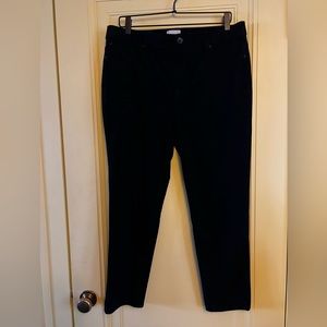 Chico’s black faux suede jeggings